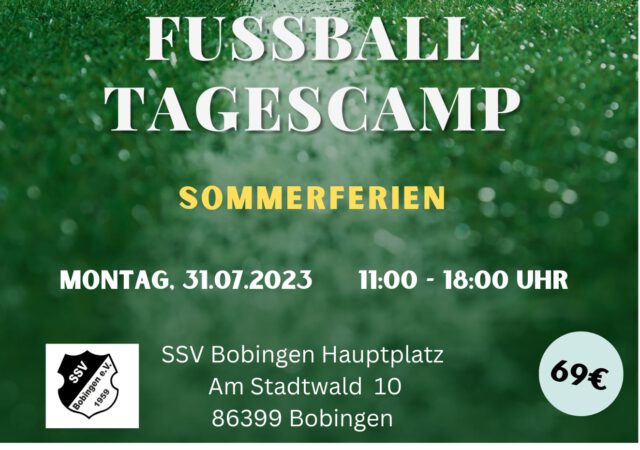 Sommerferien Tagescamp bei SSV Bobingen Sommerferien Tagescamp bei SSV Bobingen