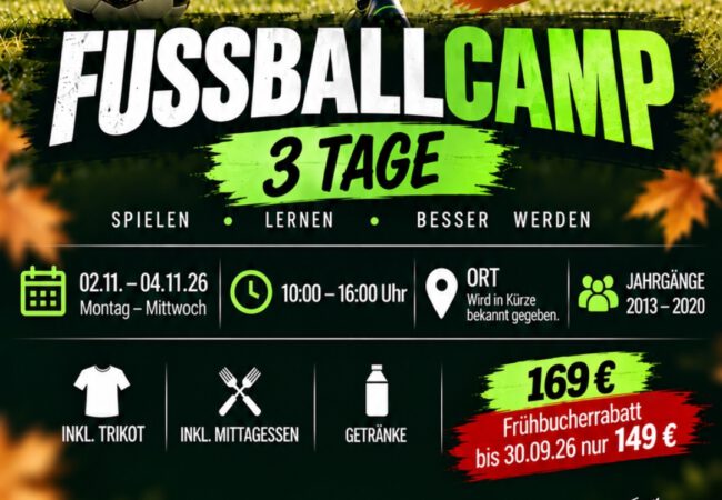 Fussball-Camps in den Sommerferien